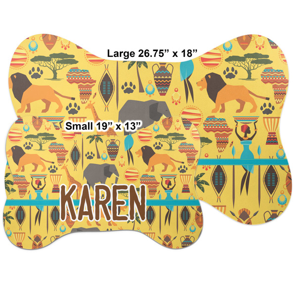 African Safari Bone Shaped Mat Comparison