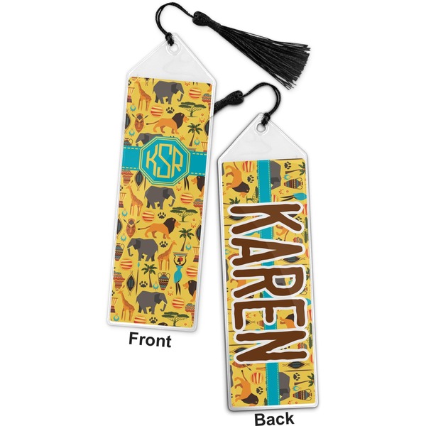African Safari Bookmark with tassel - Front and Back