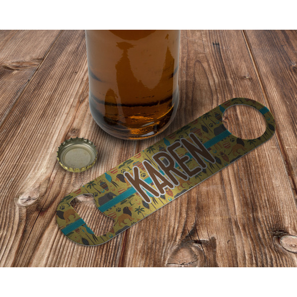 African Safari Bottle Opener - In Use