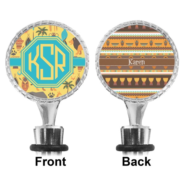 African Safari Bottle Stopper - Front and Back