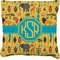 African Safari Burlap Pillow 16"