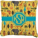 African Safari Faux-Linen Throw Pillow 20" (Personalized)