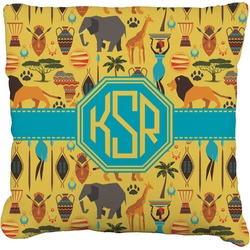 African Safari Faux-Linen Throw Pillow 26" (Personalized)