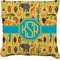African Safari Burlap Pillow 24"
