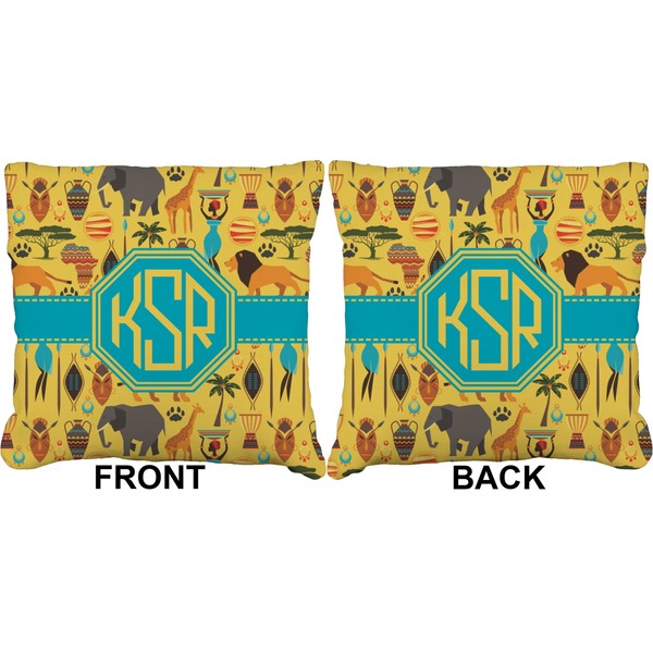 African Safari Burlap Pillow Approval