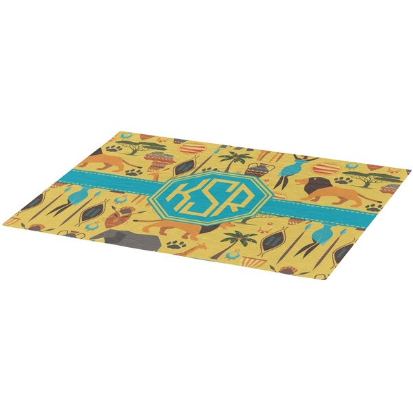African Safari Burlap Placemat (Angle View)