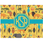 African Safari Woven Fabric Placemat - Twill w/ Monogram
