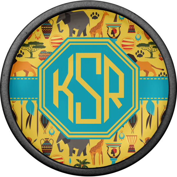 African Safari Cabinet Knob - Black - Front