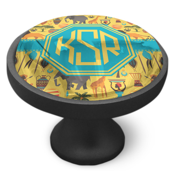 African Safari Cabinet Knob - Black - Side