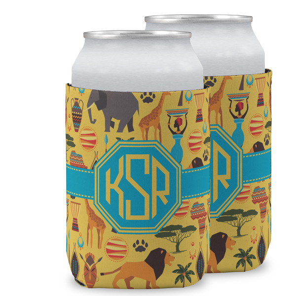 Custom African Safari Can Cooler (12 oz) w/ Monogram