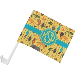African Safari Car Flag - Small w/ Monogram