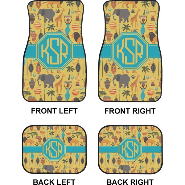African Safari Car Floor Mats Set (2F + 2B)