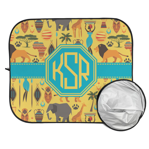 African Safari Car Sun Shades - FOLDED & UNFOLDED