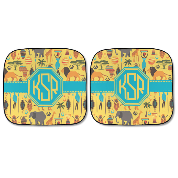 African Safari Car Sun Shades - FRONT