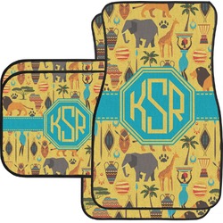 African Safari Car Floor Mats Set - 2 Front & 2 Back (Personalized)
