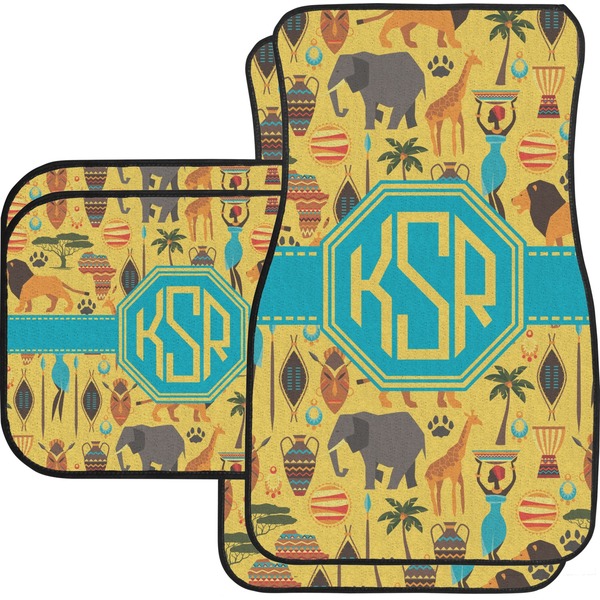 Custom African Safari Car Floor Mats Set - 2 Front & 2 Back (Personalized)