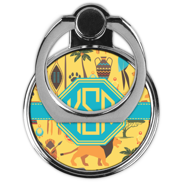 African Safari Cell Phone Ring Stand & Holder - Front (Collapsed)