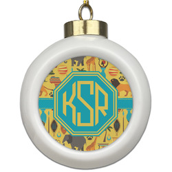 African Safari Ceramic Ball Ornament (Personalized)