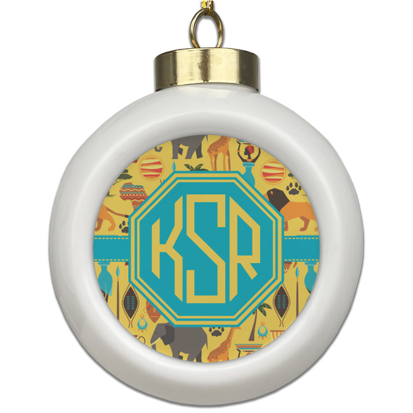 Custom African Safari Ceramic Ball Ornament (Personalized)