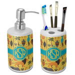 African Safari Ceramic Bathroom Accessories Set (Personalized)