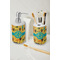 African Safari Ceramic Bathroom Accessories - LIFESTYLE (toothbrush holder & soap dispenser)