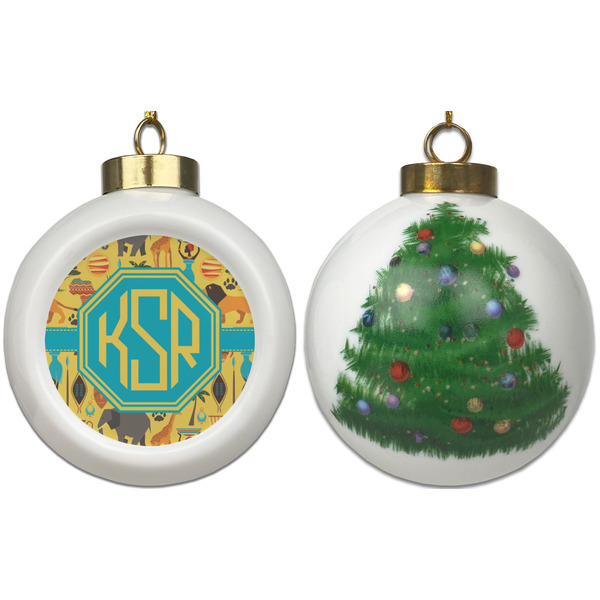 African Safari Ceramic Christmas Ornament - X-Mas Tree (APPROVAL)