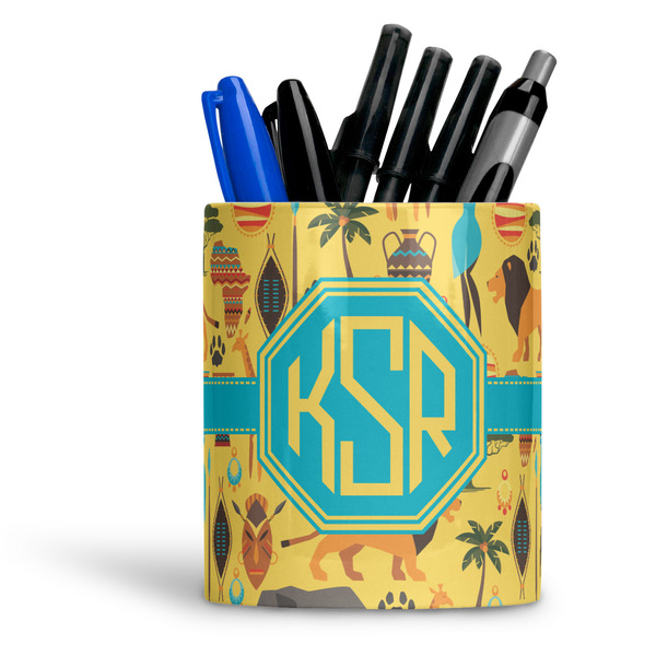 Custom African Safari Ceramic Pen Holder