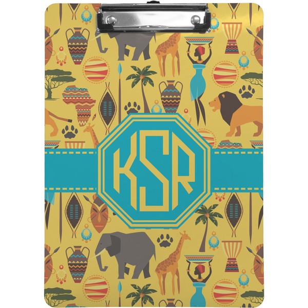 Custom African Safari Clipboard (Letter Size) (Personalized)