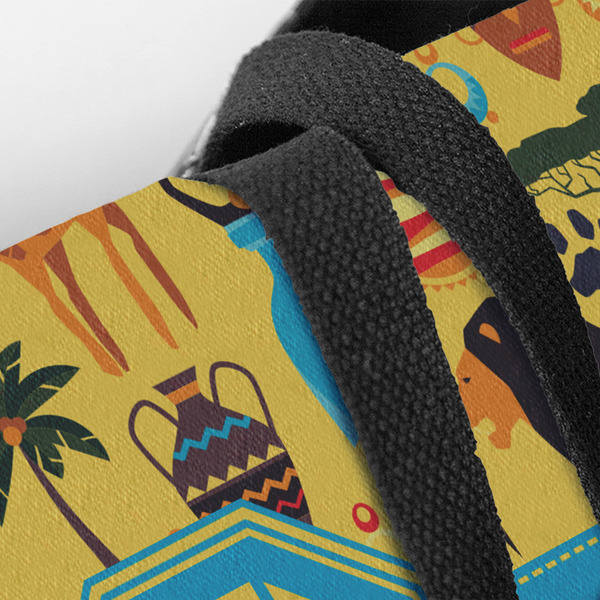 African Safari Closeup of Tote w/Black Handles