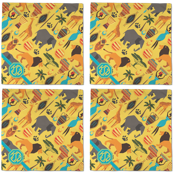 African Safari Cloth Napkins - Personalized Dinner (APPROVAL) Set of 4