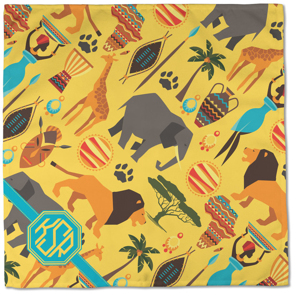 African Safari Cloth Napkins - Personalized Dinner (Full Open)