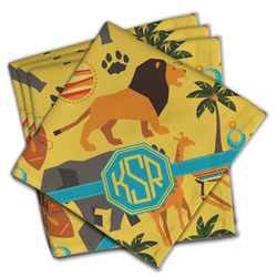 African Safari Cloth Napkins (Set of 4) (Personalized)
