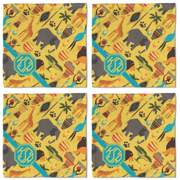 African Safari Cloth Napkins - Personalized Lunch (APPROVAL) Set of 4