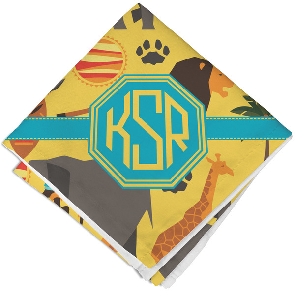 Custom African Safari Cloth Napkin w/ Monogram