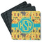 African Safari Square Rubber Backed Coasters - Set of 4 (Personalized)