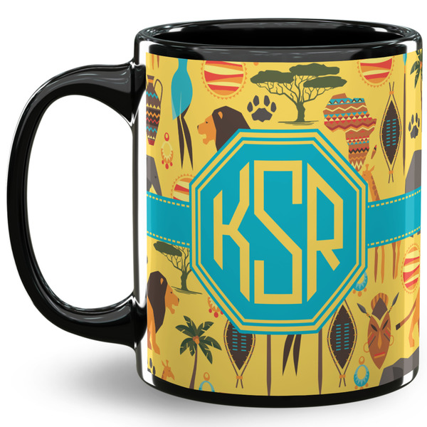 Custom African Safari 11 Oz Coffee Mug - Black (Personalized)