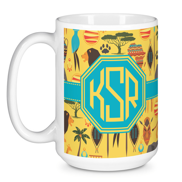 African Safari Coffee Mug - 15 oz - White