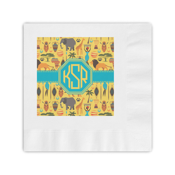 Custom African Safari Coined Cocktail Napkins (Personalized)