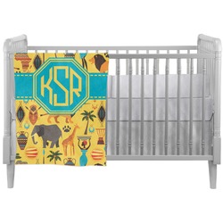 African Safari Crib Comforter / Quilt (Personalized)