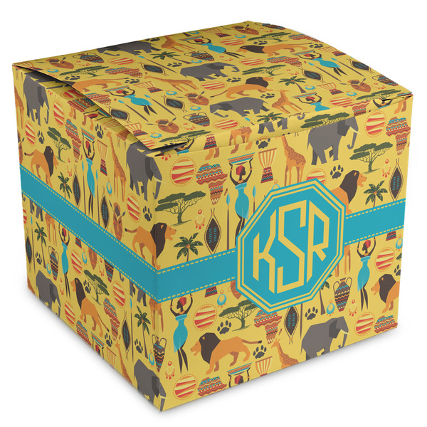Custom African Safari Cube Favor Gift Boxes (Personalized)