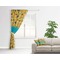 African Safari Curtain With Window and Rod - in Room Matching Pillow