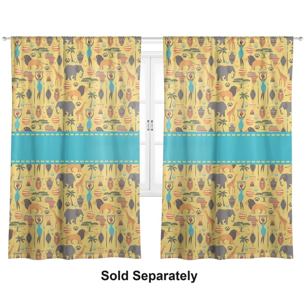 Custom African Safari Curtain Panel - Custom Size