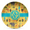 African Safari Microwave Safe Plastic Plate - Composite Polymer (Personalized)