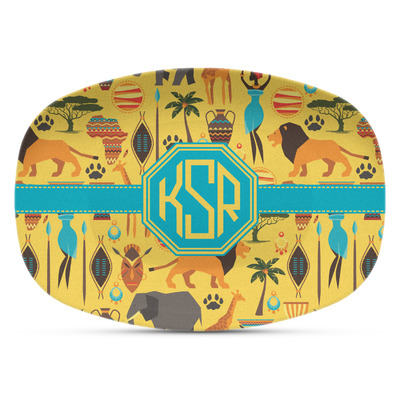 African Safari Plastic Platter - Microwave & Oven Safe Composite Polymer (Personalized)