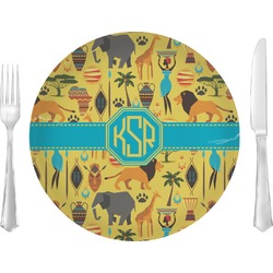 African Safari 10" Glass Lunch / Dinner Plates - Single or Set (Personalized)