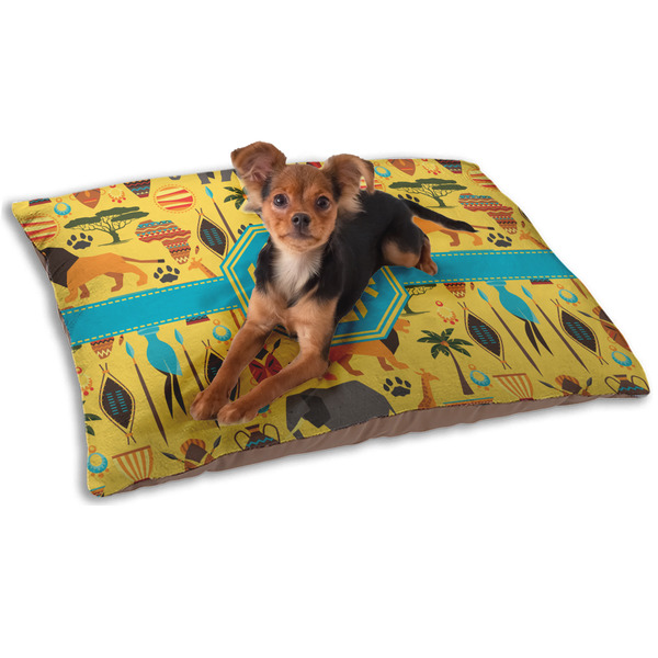 Custom African Safari Dog Bed - Small w/ Monogram