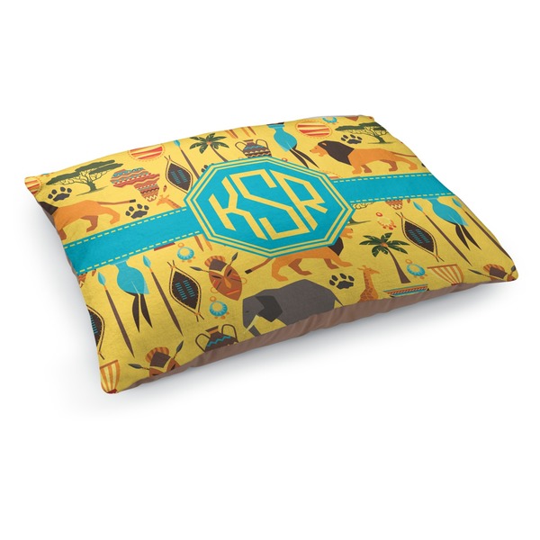 Custom African Safari Dog Bed - Medium w/ Monogram