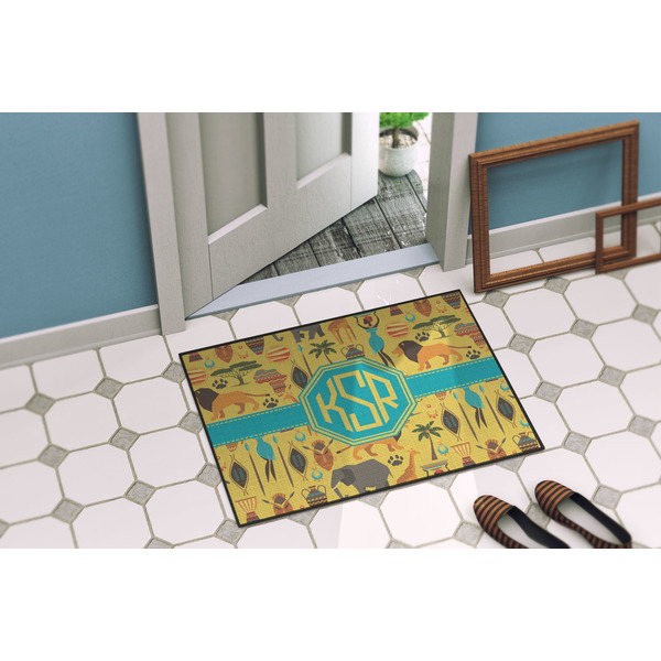 African Safari Door Mat Lifestyle