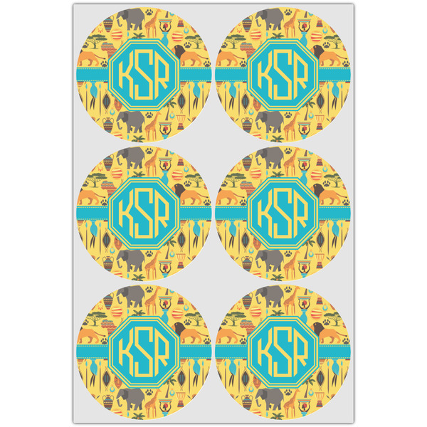 African Safari Drink Topper - Large - Set of 6