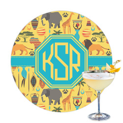 African Safari Printed Drink Topper - 3.25" (Personalized)